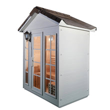 Load image into Gallery viewer, Outdoor Canadian Red Cedar Wet Dry Sauna - 6 Person - 6 kW ETL Electrical Heater - Stone Finish