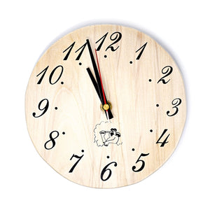 Handcrafted Sleek Analog Clock in Finnish Pine Wood