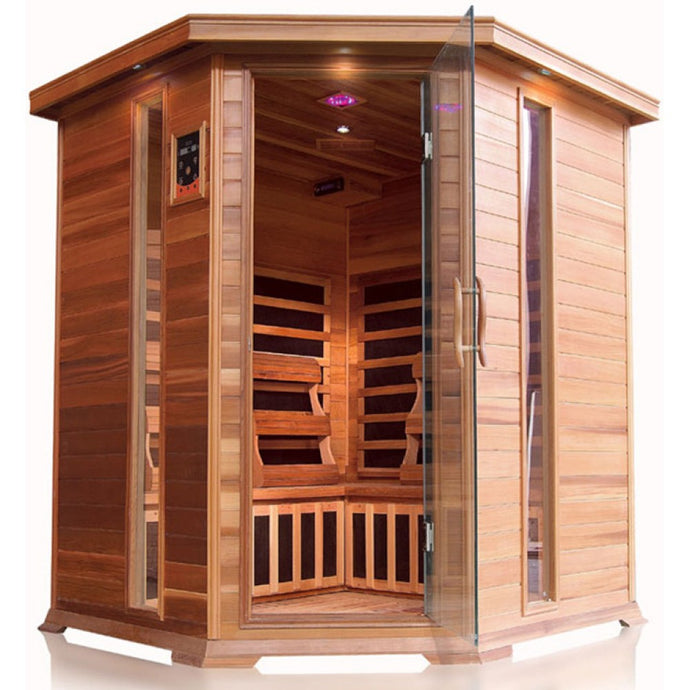 SunRay HL400KC Bristol Bay 4-Person Indoor Infrared Corner Sauna