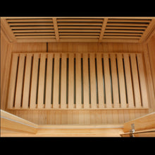 Load image into Gallery viewer, Maxxus 3 Person Corner Low EMF FAR Infrared Carbon Canadian Red Cedar  Sauna MX-K356-01 CED